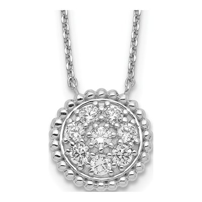 Sterling Silver CZ Station Necklace