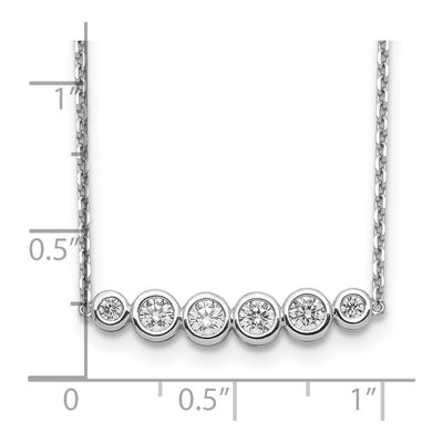 Sterling Silver CZ Bar Necklace – view 4