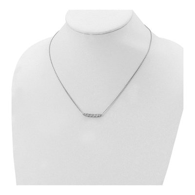 Sterling Silver CZ Bar Necklace – view 5