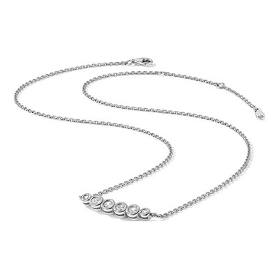 Sterling Silver CZ Bar Necklace – view 6