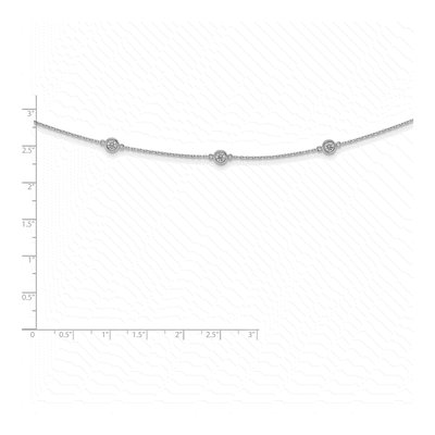 Sterling Silver CZ Station Necklace – view 5