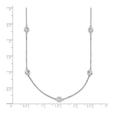 Sterling Silver CZ Station Necklace – view 6