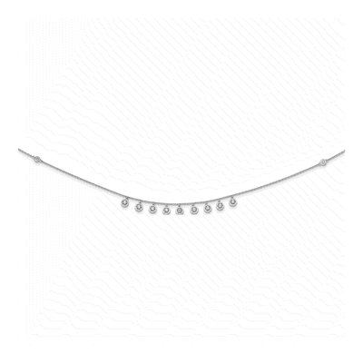 Sterling Silver CZ Station Necklace – view 3