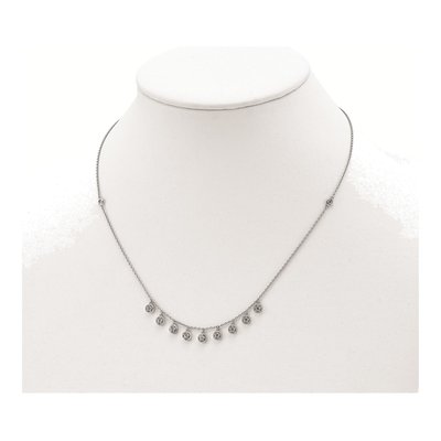 Sterling Silver CZ Station Necklace – view 4