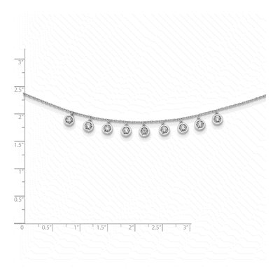 Sterling Silver CZ Station Necklace – view 5