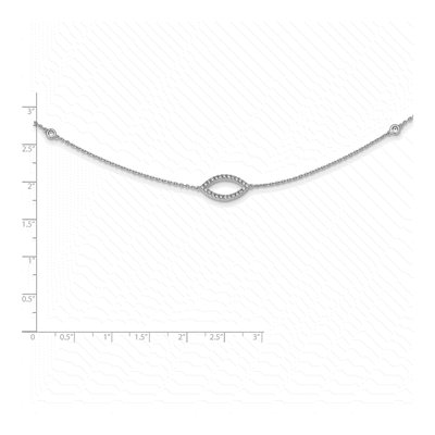Sterling Silver CZ Station Necklace – view 4