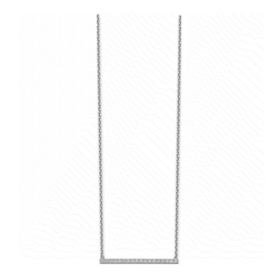 Sterling Silver CZ Bar Choker Necklace – view 3