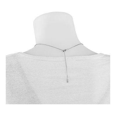 Sterling Silver CZ Bar Choker Necklace – view 6
