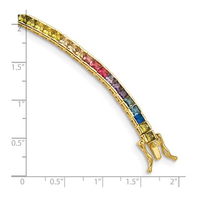 Gold-Plated Sterling Silver CZ Tennis Bracelet – view 3