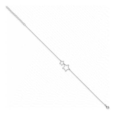 Sterling Silver Cut-Out Star Anklet – view 3