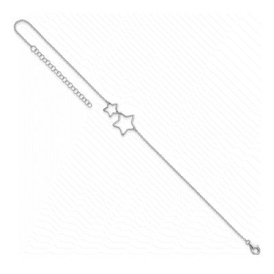 Sterling Silver Cut-Out Star Anklet – view 6