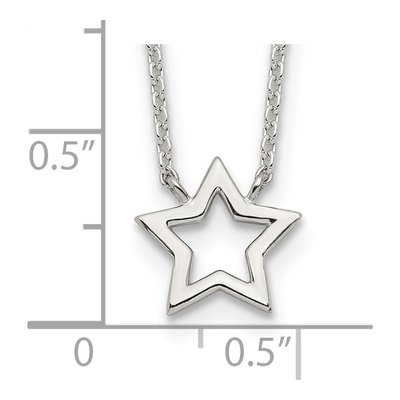 Sterling Silver Cut-Out Star Pendant Necklace – view 4