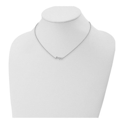 Sterling Silver CZ Star Necklace, 16in +2in Ext. – view 5