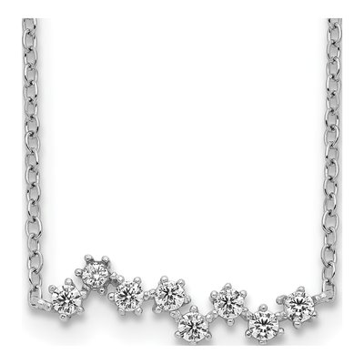 Sterling Silver CZ Star Pendant Necklace