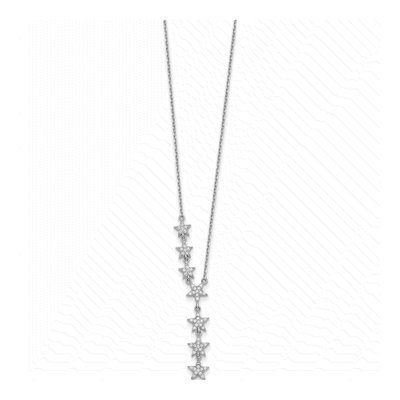Sterling Silver CZ Stars Pendant Necklace – view 3