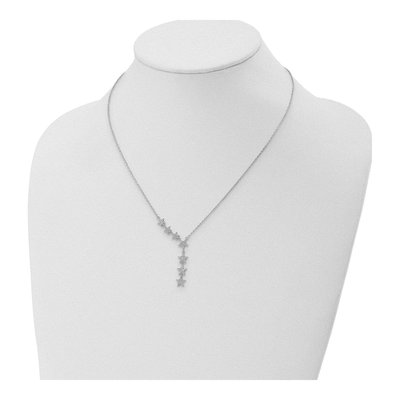 Sterling Silver CZ Stars Pendant Necklace – view 4