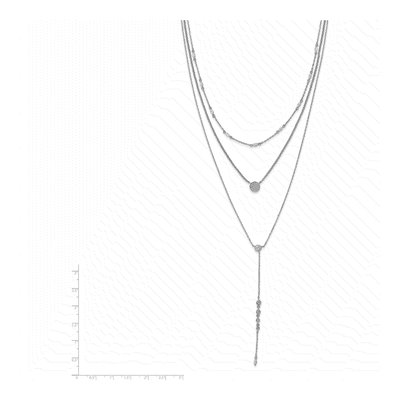 Sterling Silver CZ 3-Strand Y-Drop Necklace – view 6