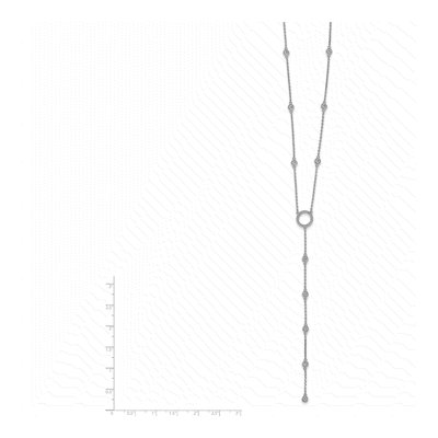 Sterling Silver CZ Y-Drop Necklace – view 4