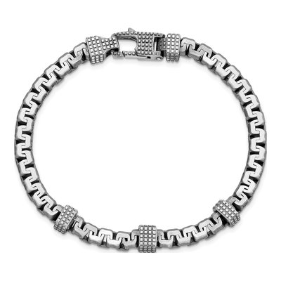 Men's Sterling Silver 8.3mm Link Chain Bracelet – view 5