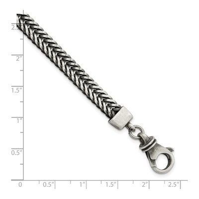 Men's Sterling Silver 6.55mm Wheat Chain Bracelet – view 4
