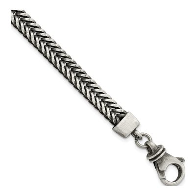 Men's Sterling Silver 6.55mm Wheat Chain Bracelet