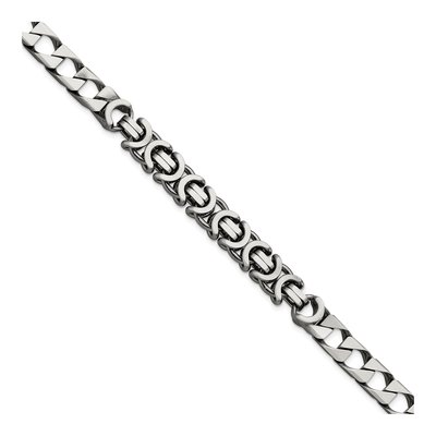 Men's Sterling Silver 7.88mm Curb Chain Bracelet