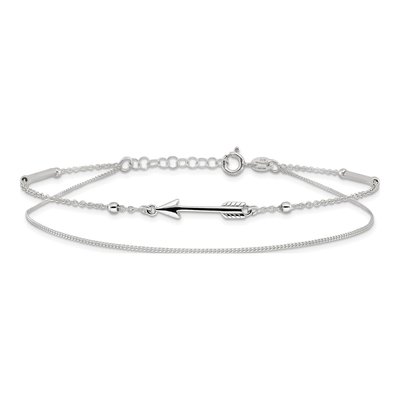 Sterling Silver Arrow Anklet – view 4