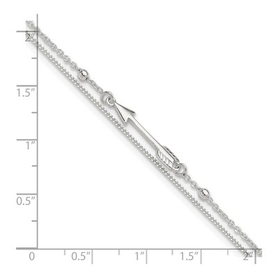 Sterling Silver Arrow Anklet – view 6