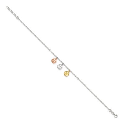 Sterling Silver Sun Anklet – view 3