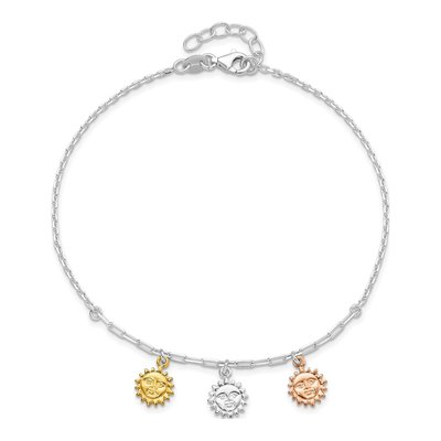 Sterling Silver Sun Anklet – view 6
