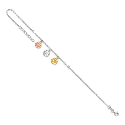 Sterling Silver Sun Anklet – view 8
