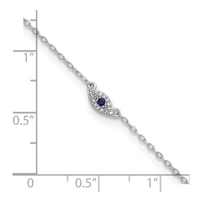 Sterling Silver CZ Eye Anklet – view 4