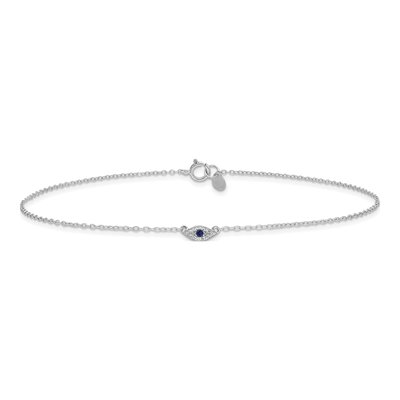 Sterling Silver CZ Eye Anklet – view 5