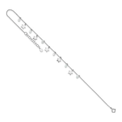 Sterling Silver CZ Star Anklet – view 6