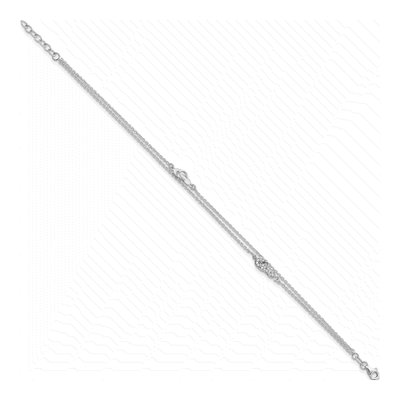 Sterling Silver CZ Flip Flop Anklet – view 3