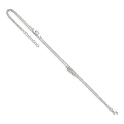 Sterling Silver CZ Flip Flop Anklet – view 8