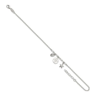Sterling Silver Shell Starfish Anklet – view 8