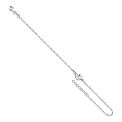 Sterling Silver CZ Sand Dollar Anklet – view 8