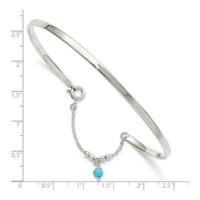 Sterling Silver Turquoise Anklet – view 4