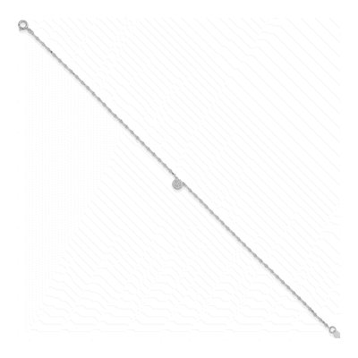 Sterling Silver CZ Anklet – view 3