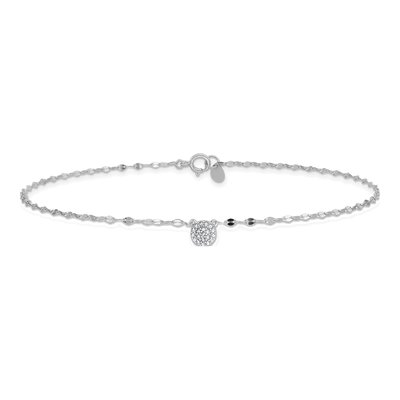 Sterling Silver CZ Anklet – view 5