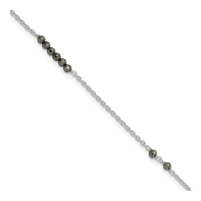 Sterling Silver CZ Anklet