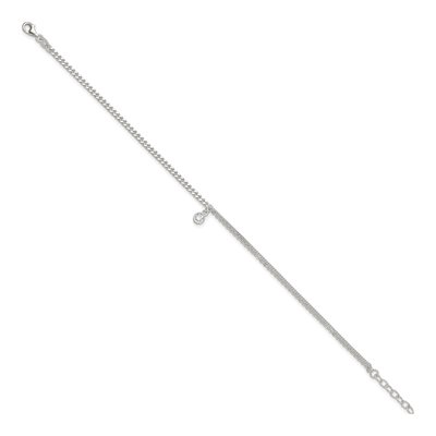 Sterling Silver CZ Fancy Plus Total Anklet – view 3
