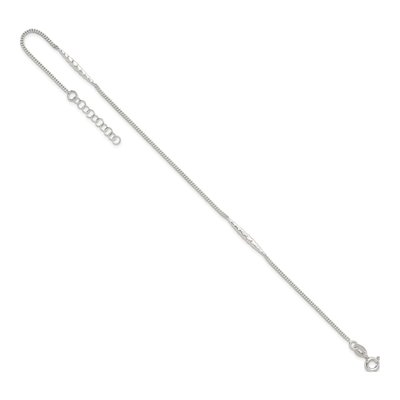 Sterling Silver Textured Bar Anklet – view 7