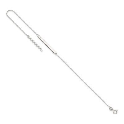 Sterling Silver Crystal Bar Anklet – view 8