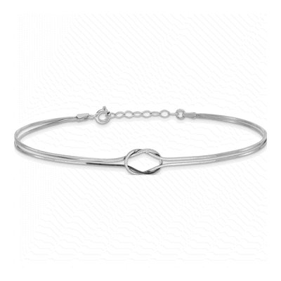 Sterling Silver 2-Strand Snake Chain Anklet – view 4