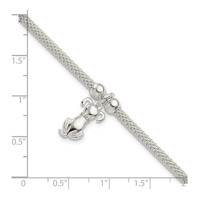 Sterling Silver CZ Dog Charm Bracelet – view 3