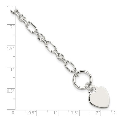 Sterling Silver Heart Bracelet – view 3