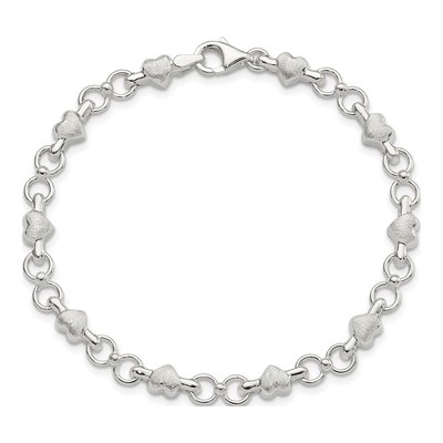 Sterling Silver Heart Bracelet – view 4