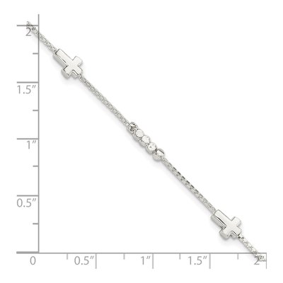 Sterling Silver Cross Bracelet – view 3